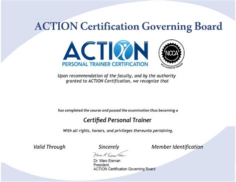 action certified personal trainer certification